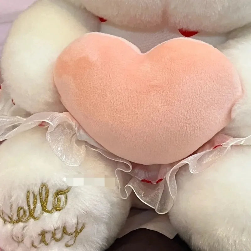 Sanrio Hello Kitty Stuffed Plush Toy Cartoon Anime Pink Heart Hugging Plush Doll Sleeping Pillow Giving Girlfriend Holiday Gift