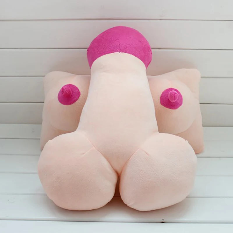 Funny Penis Plush Toy simulation Breast Stuffed Soft Dick Doll Real-life Penis Pillow Cushion Cute Sexy Toy Interesting Gift