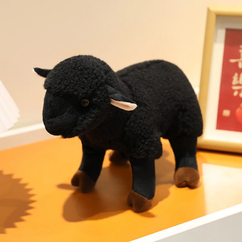 Lifelike White Goat High Fidelity Anime Cute Plushie Sheep Plush Toys Animals Simulation Stuffed Doll Kawai Toy Gifts For Kids