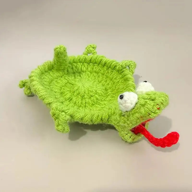 Handmade Animal Crochet Cotton Drink Coaster, Playful Cup Mat for Coffee Table, Desk and Cozy Home Decor
