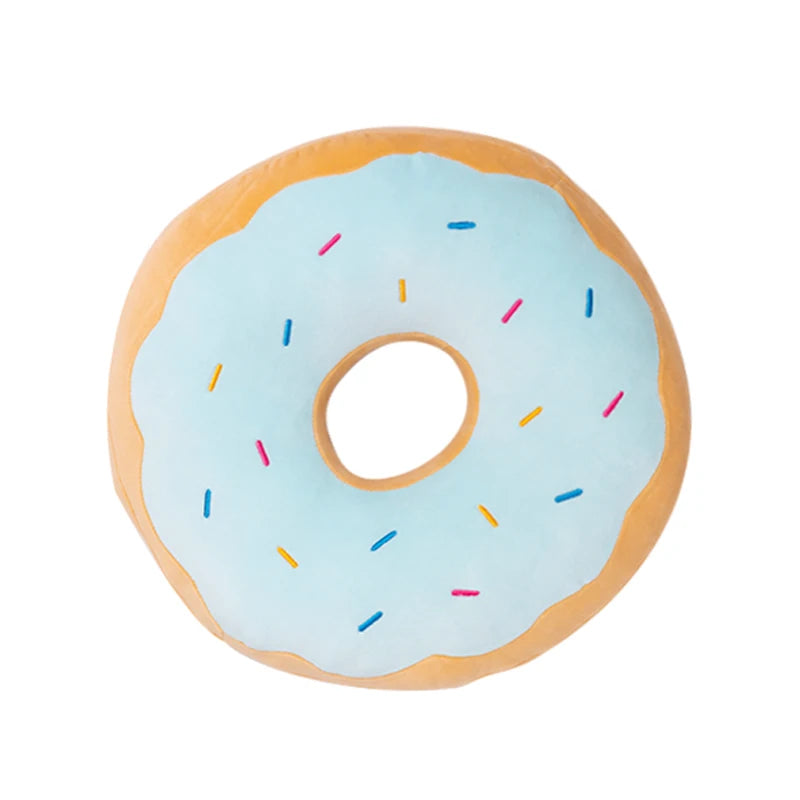Kawaii 42cm Simulation Cartoon Fried Doughnut Plush Throw Pillow Cute Soft Stuffed Food Sweet Doll Toys Birthday Gifts Decor