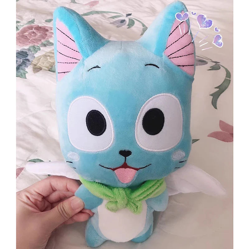 30/40/56cm Harpy Plush Doll Fairy Tail Plush Toy Kawaii Cartoon Blue Cat Doll Sofa Pillow Cushion Child Adult Boy Girl Gift