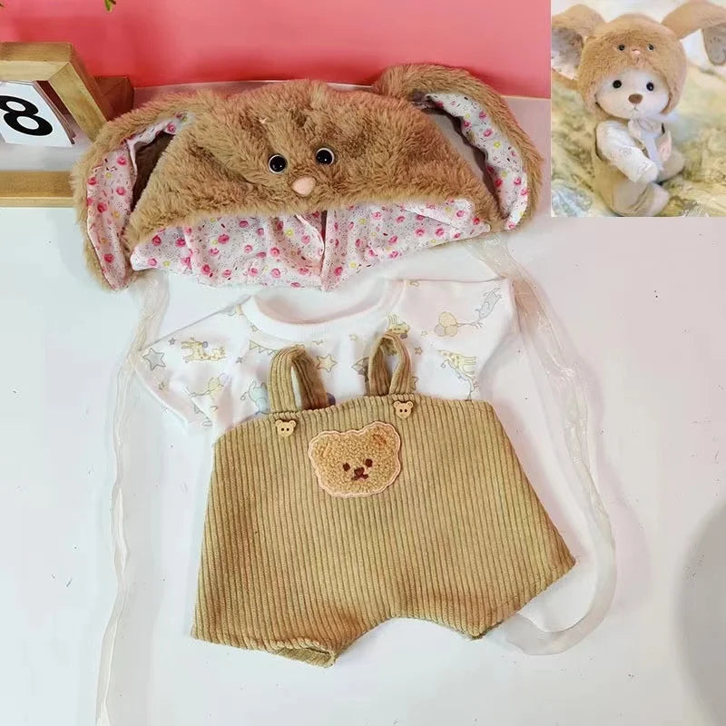 30cm High Quality Handmade Bear Plush Toy Cosplay Change Dress Cloth Girl Hug Cuddly Plushie Doll for Girlfriend Christmas Gift