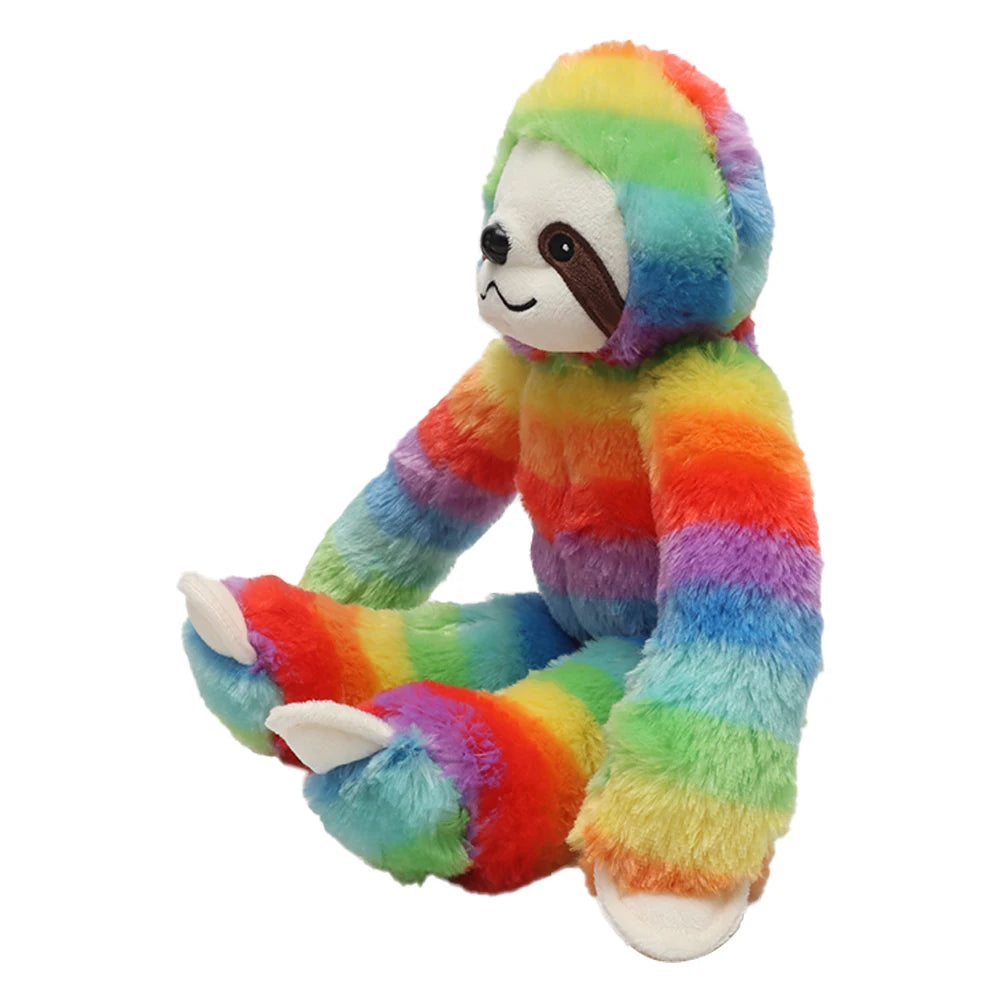 40cm Rainbow Sloth Plush Toys Soft Stuffed Colorful Sloth Dolls Movie Stuffed Animals Birthday Gifts Toys for Kids Home Decor
