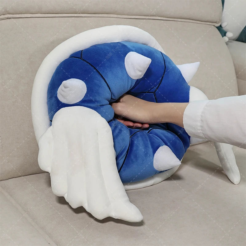 Mario Blue Spiny Shell Pillow Plush Toys Anime Red Shell Yoshi Egg Sleep Sofa Stuffed Oversize Cushion Peluche Kids Dolls Gifts