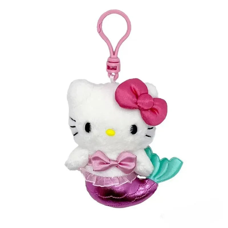 “Hello Kitty Black & White Plush Toy - Soft Stuffed Animal with Healing Quotes, Cute Cuddly Companion for Kids & Fans”