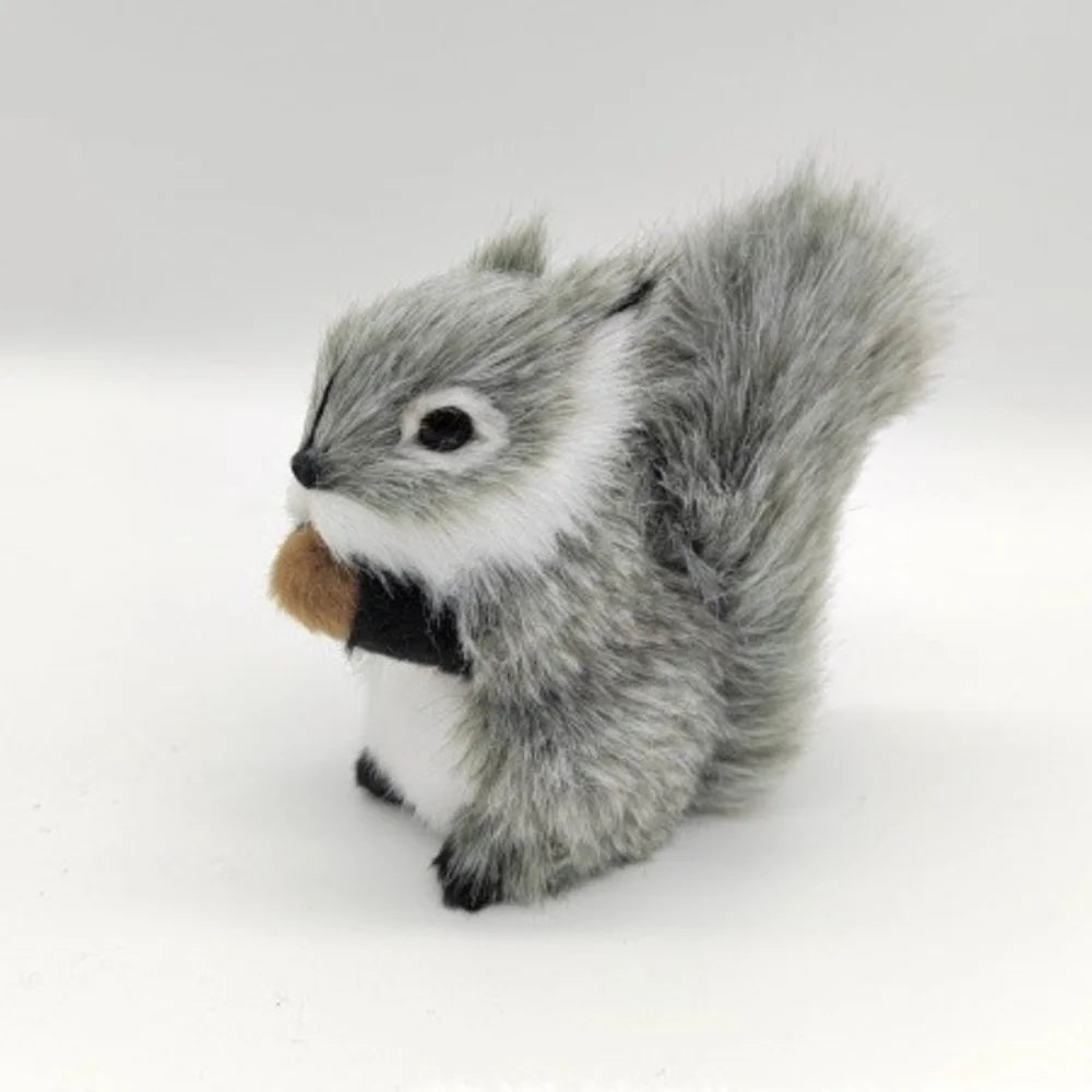 Big Tail Squirrel Plush Toy PP Cotton Soft Plush Squirrel Doll White Belly Collection Squirrel Stuffed Plushie Doll