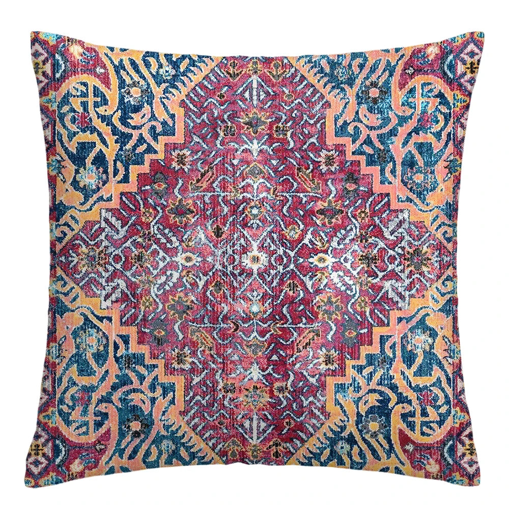 Moroccan Ethnic Patterned Decorative Throw Pillow Cover 2D Printed Polyester Cushion Case 40x40 45x45 50x50  for Sofa Home Decor