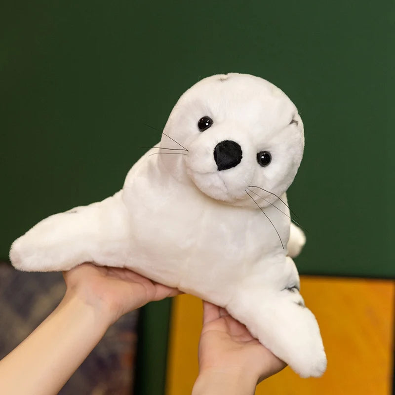 Simulation Sea World Animal White Sea Lion Seals Plush Doll Cute Cartoon Sea Lion Stuffed Toy For Children Kids Girls 32/38cm
