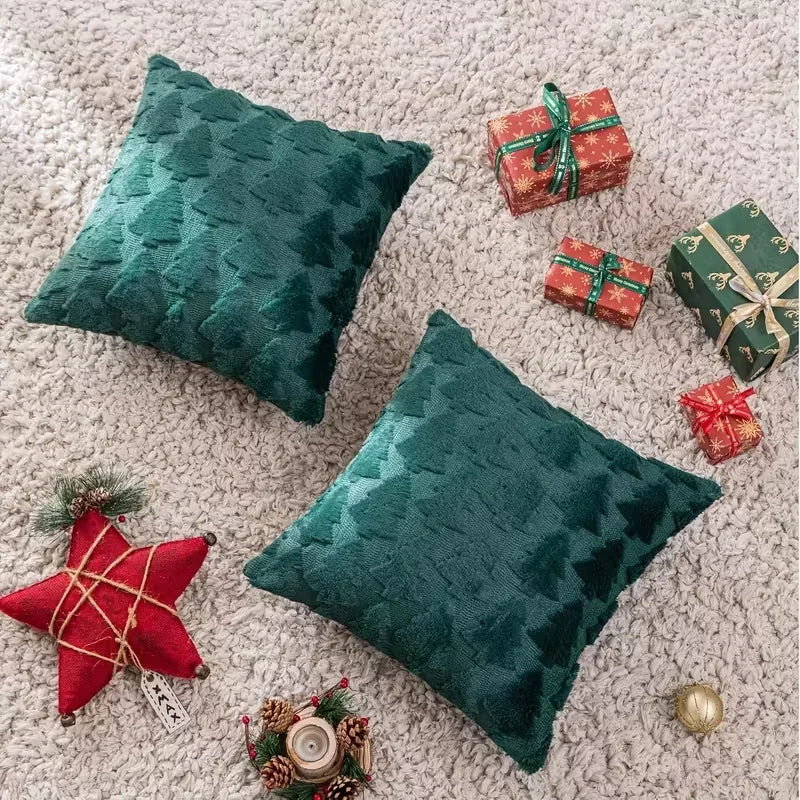 Evergreen Christmas Tree Pillow Cover – 45 × 45 cm