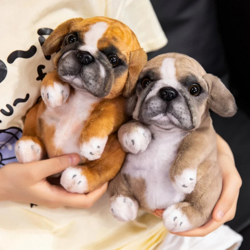 Hot Sale Realistic Sitting Poodle Pug Puppy Plush Toys Stuffed Doggy Cute Fluffy Plush Pet Room Decor Children Birthday Gift