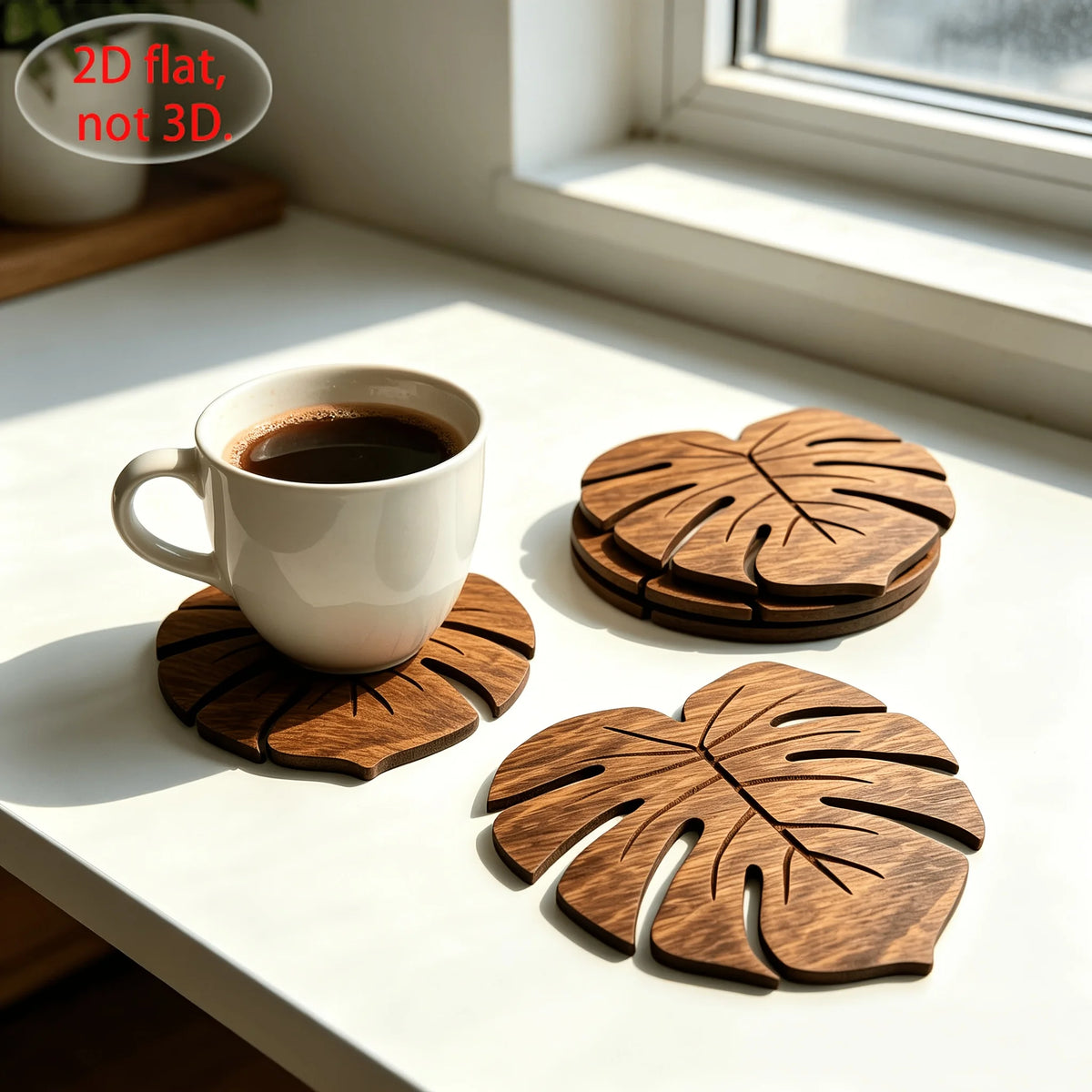 Turtle Shell Wooden Drink Coasters, Choice of 2 or 5 Cup Mats for Playful Coffee Tables and Nature-Inspired Home Decor