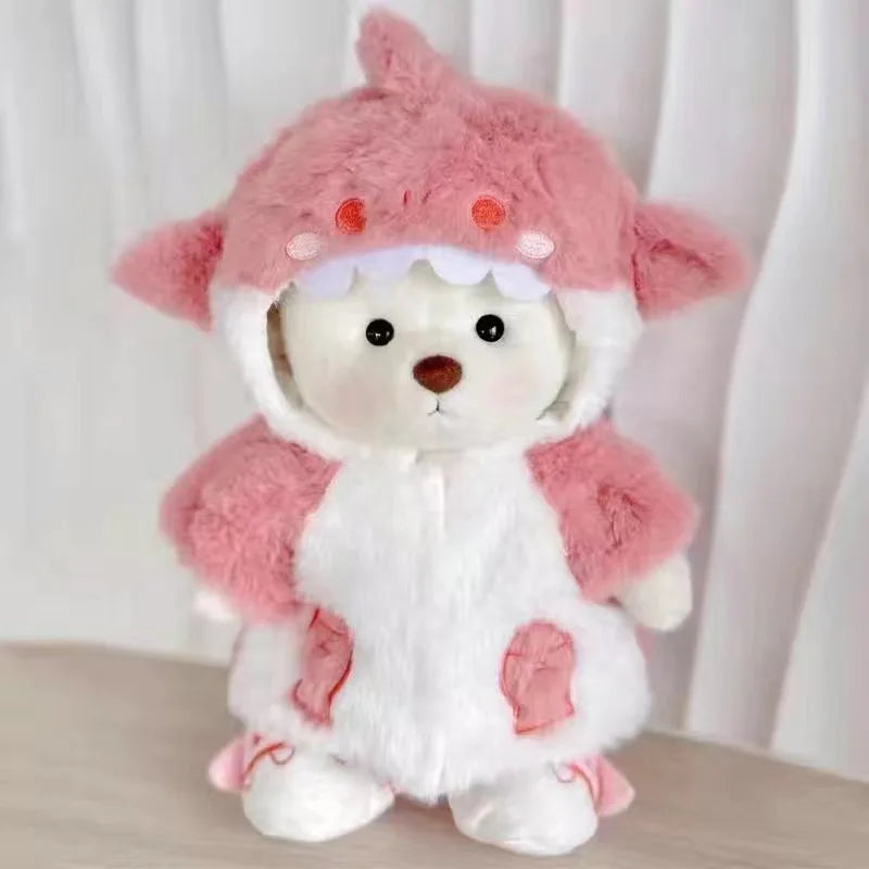 30cm High Quality Handmade Bear Plush Toy Cosplay Change Dress Cloth Girl Hug Cuddly Plushie Doll for Girlfriend Christmas Gift
