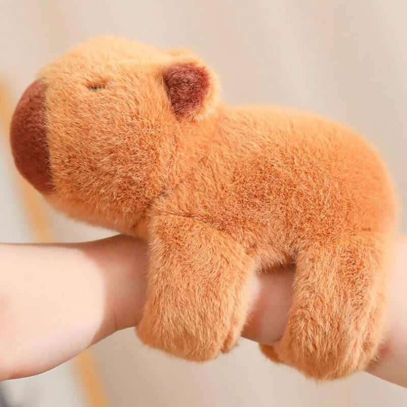 Capybara Plush Papa Circle Simulation Anime Fluffty Stuffed Animals Wrist Hug Plush Soft Doll Birthday Teenager Gift Toys