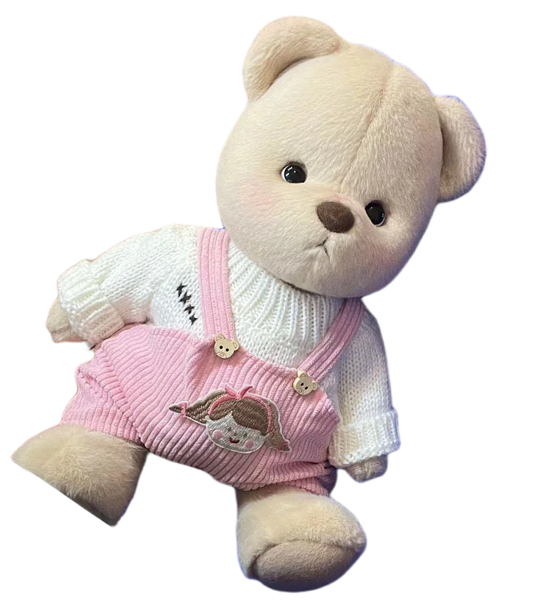30cm Handmade Teddy Tale Bear Plush Toy Change Dress Baby Crawling Cloth Girl Hug Cuddly Plushie Doll for Girlfriend Gift