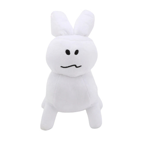 25cm “Cute White Bunny Plush Toy, Adorable Rabbit Stuffed Animal with Unique Expression, Soft Plushie Gift for Kids & Collectors”