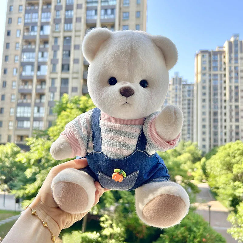 30cm High Quality Handmade Bear Plush Toy Cosplay Change Dress Cloth Girl Hug Cuddly Plushie Doll for Girlfriend Christmas Gift