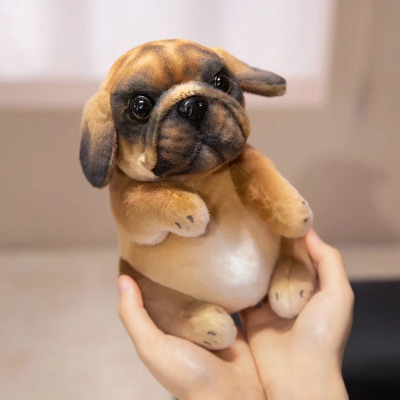 Hot Sale Realistic Sitting Poodle Pug Puppy Plush Toys Stuffed Doggy Cute Fluffy Plush Pet Room Decor Children Birthday Gift