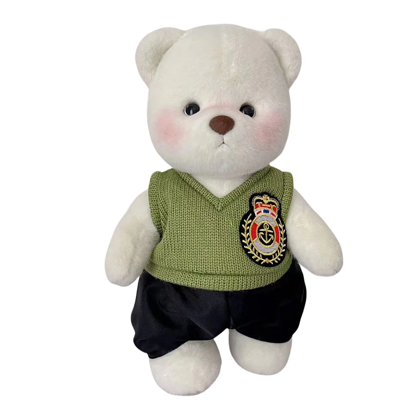 30cm Handmade Teddy Tale Bear Plush Toy Change Dress Baby Crawling Cloth Girl Hug Cuddly Plushie Doll for Girlfriend Gift
