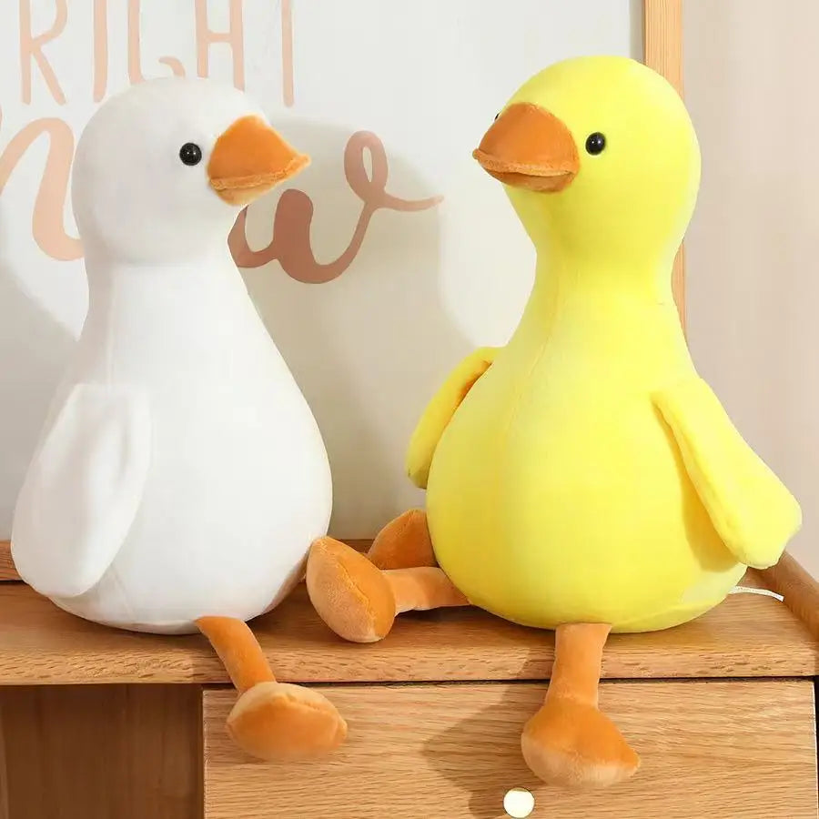 16/35/50cm New Simulation Big Yellow Duck and White Goose Doll Stuffed Plush Toy Cartoon Anime Cute Children's Birthday Gift