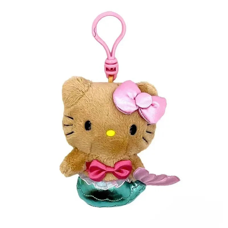 “Hello Kitty Black & White Plush Toy - Soft Stuffed Animal with Healing Quotes, Cute Cuddly Companion for Kids & Fans”