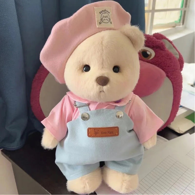 30cm High Quality Handmade Bear Plush Toy Cosplay Change Dress Cloth Girl Hug Cuddly Plushie Doll for Girlfriend Christmas Gift