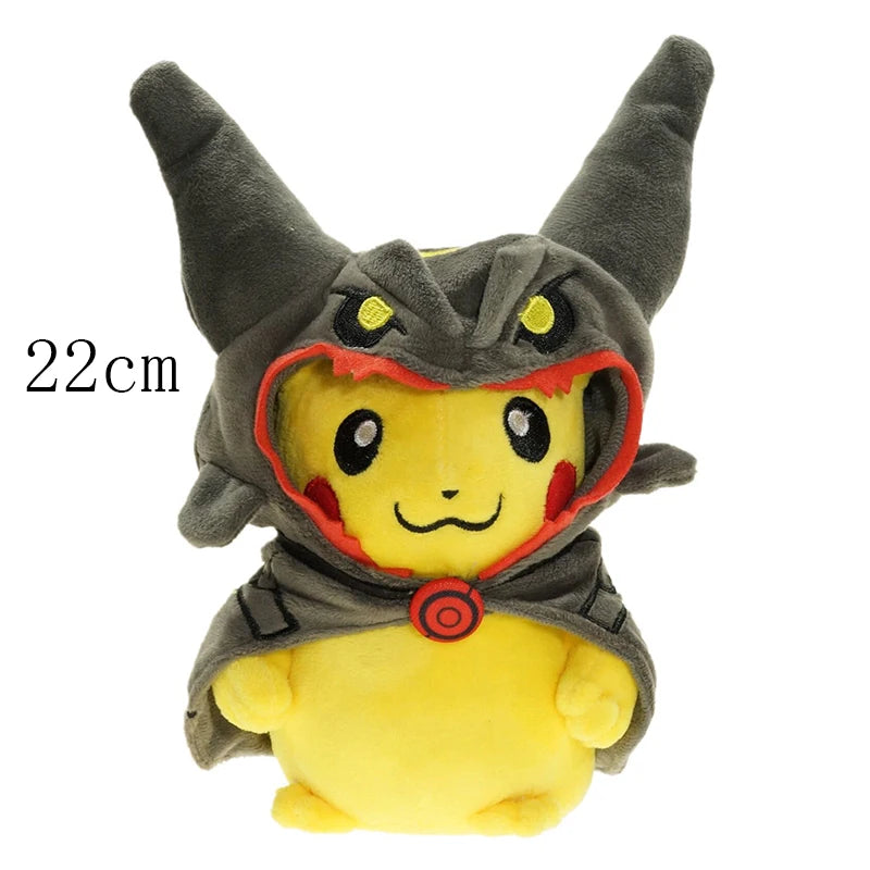 Cosplay Pikachu Pokemon Plush Eevee Charizard Snorlax Garchomp Tyranitar Hydreigon Ampharos Stuffed Doll Toy For Kid Miniso Gift