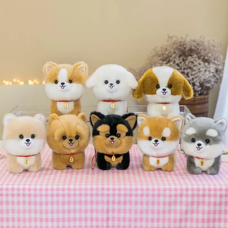Birthday Gift Cute Puppy Doll Plush Toy Husky Doll Corgi Doll Simulation Animal Plush Doll Children Toy Gift
