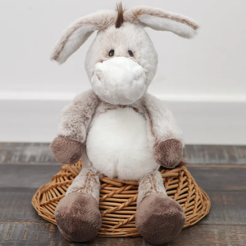 Little Donkey Doll Plush Toy Long-eared Stilted Donkey Stuffed Toy Kawaii Plushie Doll Lovely Creative Birthday Gift Bed Decro