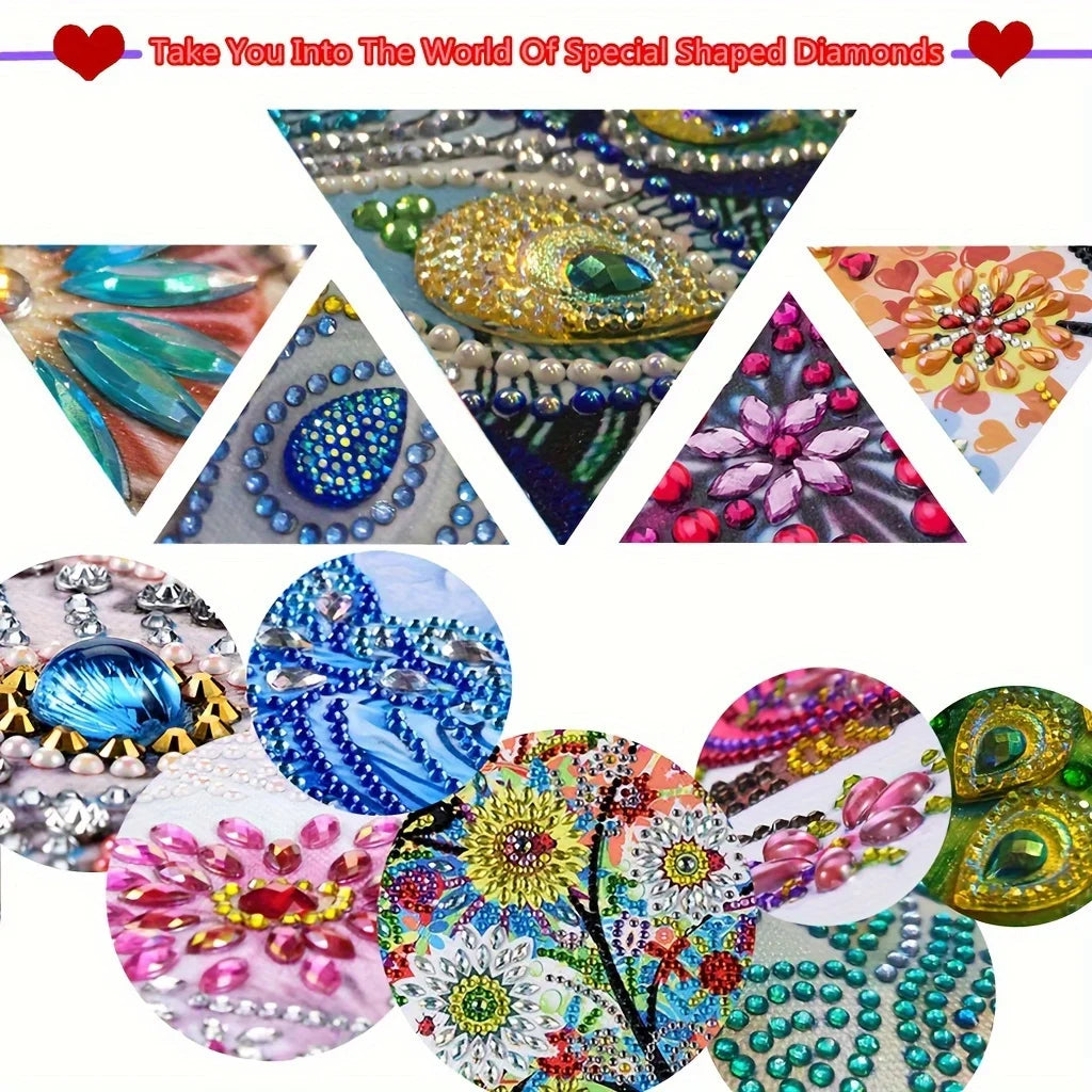 Cute Cat DIY Diamond Painting Coaster Kit Set of 10 | Colorful Round Mosaic Cup Mats for Craft Lovers