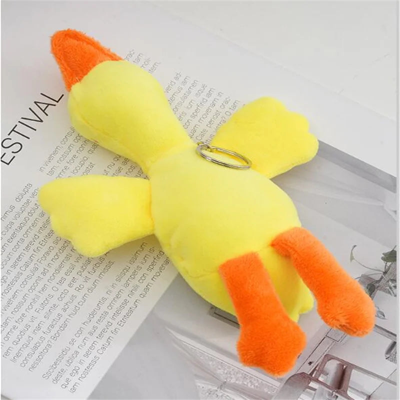 15cm Big Goose Plush Toy Cute Pendant  Stuffed Animal Bag Doll Keychain For Girls Christmas Gift Wedding Party Decor 3 Color