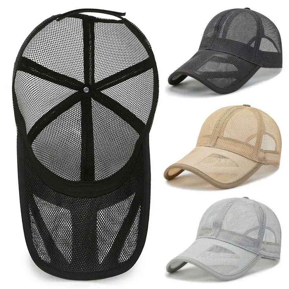 Ultra-Breathable Full Mesh Sun Protection Baseball Cap for Men and Women