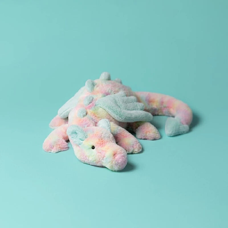 2025 New Rainbow Flying Dragon Plush Toy - 66cm/88cm Soft Stuffed Animal, Colorful Winged Dragon for Kids &amp; Adults, Cozy Cuddly Companion”