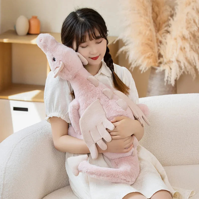 30-70cm Cartoon Hot Flying Dragon Plush Toy With Wings Blue Green White Pink Long Dragon Plush Toy Pillow Gift For Boy And Girl