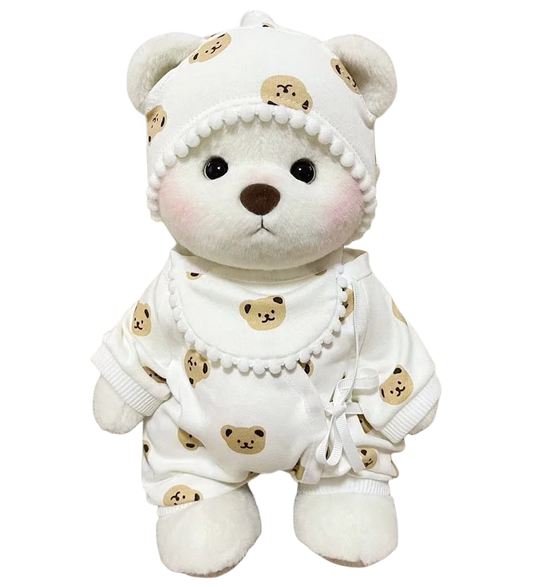 30cm Handmade Teddy Tale Bear Plush Toy Change Dress Baby Crawling Cloth Girl Hug Cuddly Plushie Doll for Girlfriend Gift