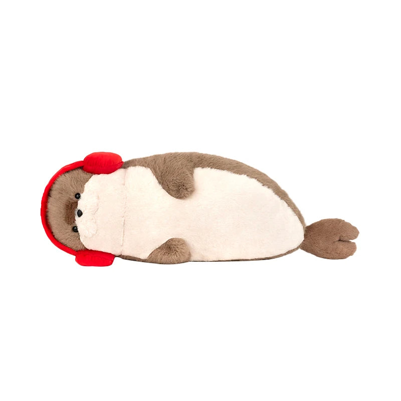 Dropship Cute Sushi Seal Plush Toy Lifelike Stuffed Marine Sea Otter Japanese Fried Shrimp Soft Doll Pillow Cushion For Kids