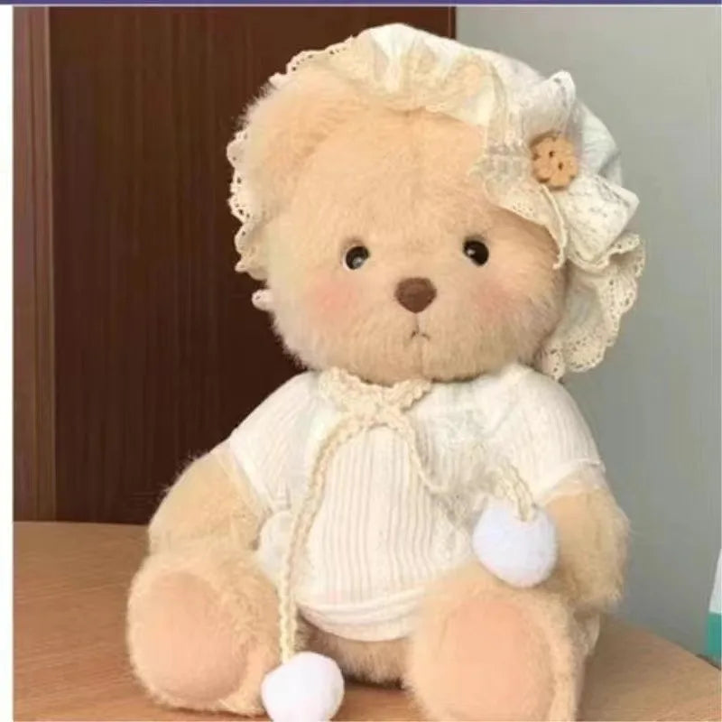 30cm High Quality Handmade Bear Plush Toy Cosplay Change Dress Cloth Girl Hug Cuddly Plushie Doll for Girlfriend Christmas Gift