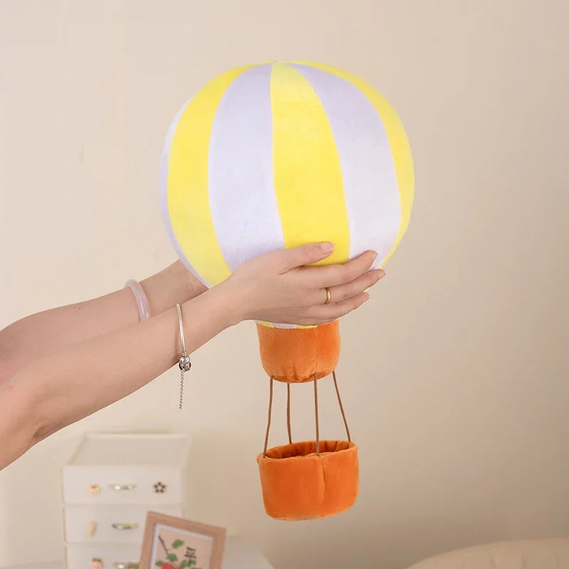 Lifelike Hot Air Balloon Plush Toys Soft Stuffed Colorful Hot Air Balloon Toy Creative Room Decor Funny Children Game Props