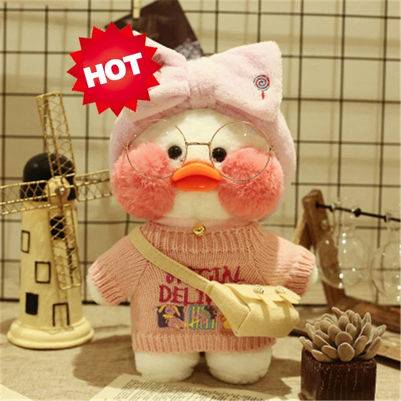 New plush Cute Lafan Duckes Cafe Duckes 30cm Doll Plush Toy Stuffed Soft Doll Kawaii Animal Pillow Birthday Gift for Kids