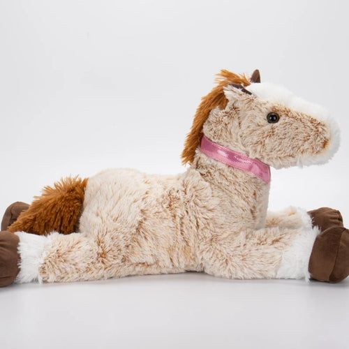 "Giant Lying Plush Horse Toy Set (120/90/56cm) - Soft Stuffed Animal Cuddly Pillow for Kids & Adults, Lifelike Brown Pony Gift for Bedroom Decor, Hugging Companion"