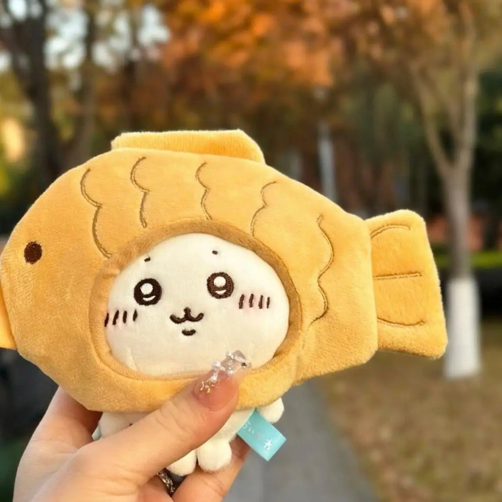 “16.5cm Taiyaki Plush Toy - Cute Fish-Shaped Pastry Stuffed Animal, Soft Cuddly Companion for Kids & Adults, Kawaii Room Decor & Gift”