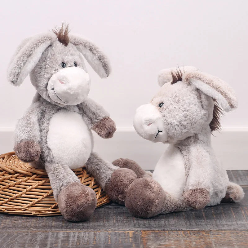 Little Donkey Doll Plush Toy Long-eared Stilted Donkey Stuffed Toy Kawaii Plushie Doll Lovely Creative Birthday Gift Bed Decro