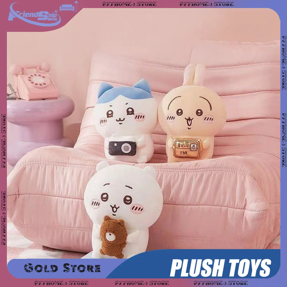 Chiikawa Series Usagi Plush Doll - 25cm/30cm/35cm/45cm Soft Cuddly Stuffed Rabbit Toy, Healing Companion with Whimsical Charm for Kids & Fans”