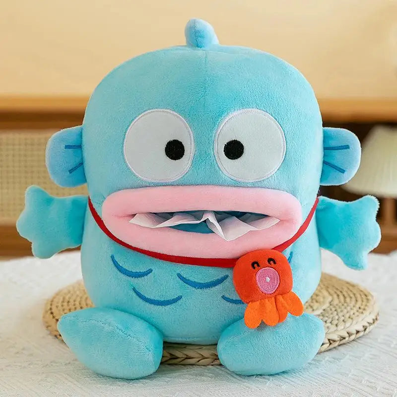 Sanrio Cute Hangyodon Pendant Tissue Cover Funny Hangyodon Small Tissue Cover Bag Pendant Gifts Girl