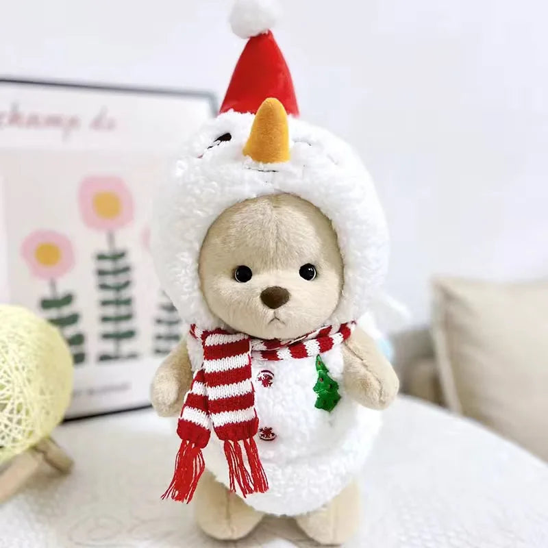 30cm High Quality Handmade Bear Plush Toy Cosplay Change Dress Cloth Girl Hug Cuddly Plushie Doll for Girlfriend Christmas Gift