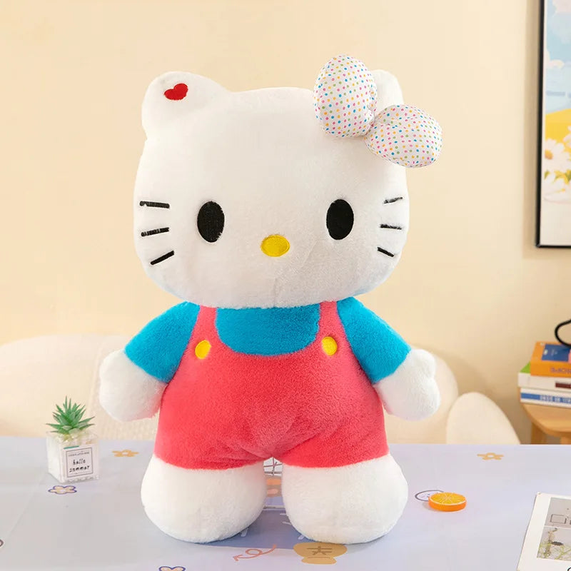 80CM Large Big Size New Sanrio Hello Kitty Kawaii Plush Doll Cartoon Stuffed Animal Toy Kawaii Room Pillow Children Holiday Gift