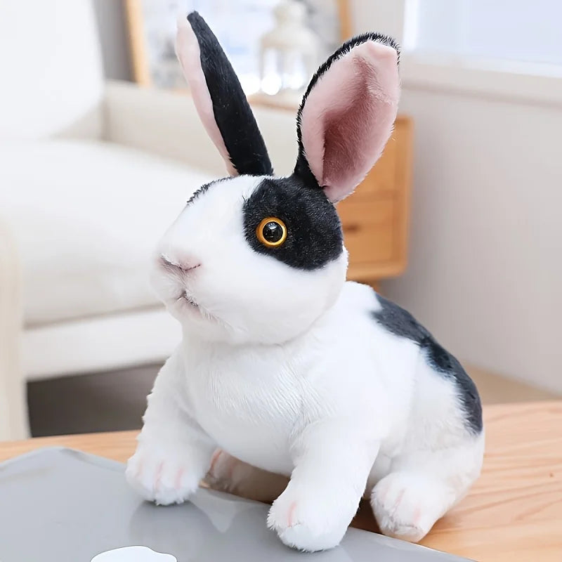 Realistic Lifelike Multi-Color Rabbit Plush Toy, Stuffed Bunny for Kids, Birthday Christmas Gift & Home Decor