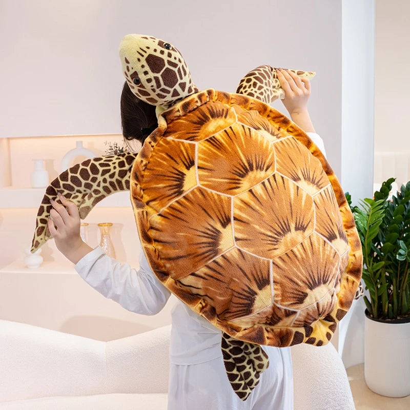 Cute Baby Super Green Simulation Stuffed Tortoise Realistic Sea Turtle Animal Plush Baby Toy Gift Hot Sale Home Decoration Gift