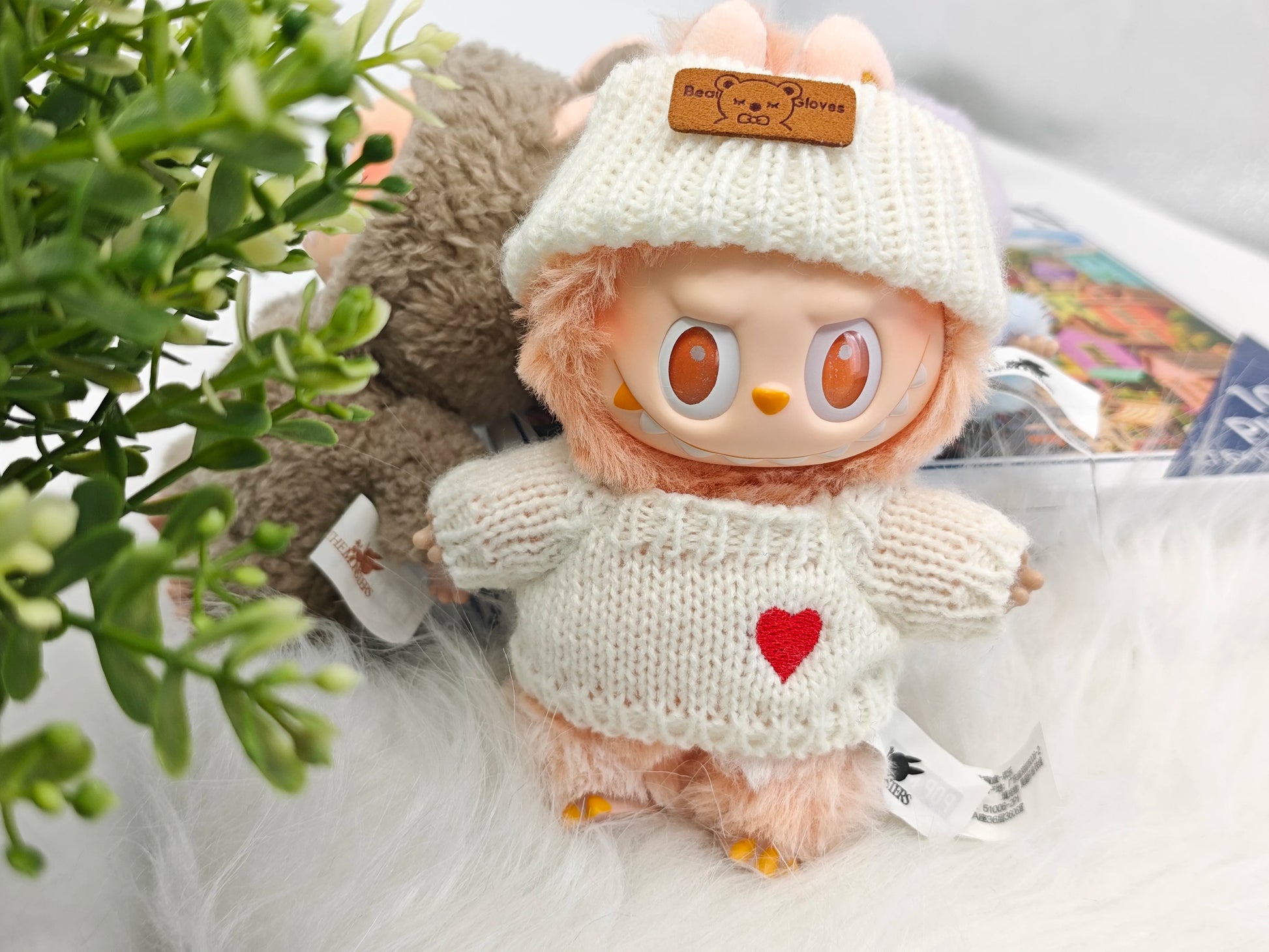 Blind Boxes Sweet Character For Labubu Monster Series Clothes Mystery Kids Charming Toy Fluffy Adorable Huggable Present Lovable