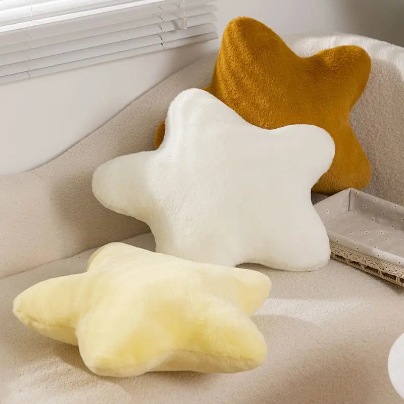 Multi-coloured star pillow super soft cute plush toy sleeping pillow for kids